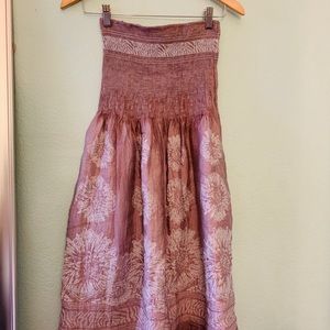 Purple tone floral beach sun dress